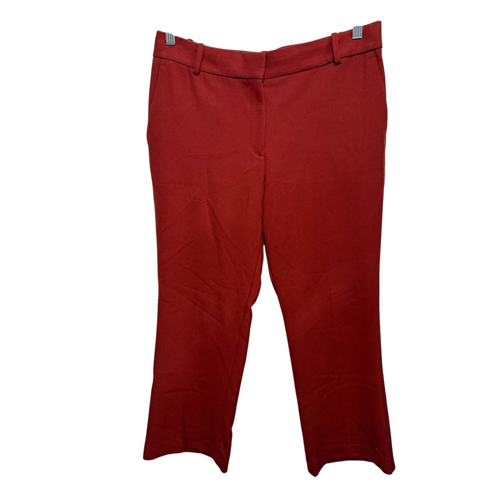 Ann Taylor Womens Size 10 Career Pants Chestnut Brown High Rise Ankle Trousers